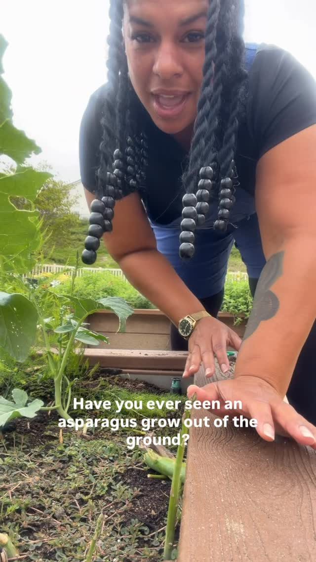 Bria Lamb teaching in a school garden